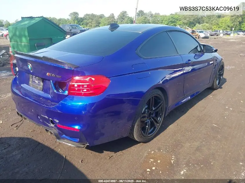 2019 BMW M4 Cs VIN: WBS3S7C53KAC09619 Lot: 42474967