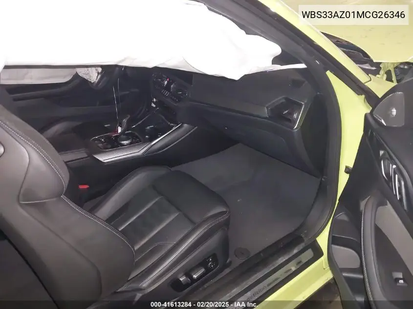 2021 BMW M4 Competition VIN: WBS33AZ01MCG26346 Lot: 41613284