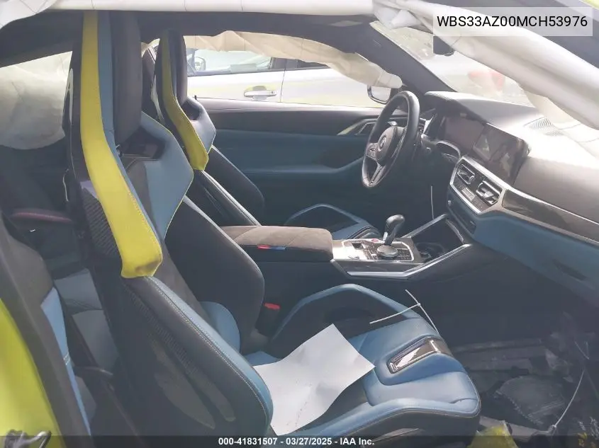 2021 BMW M4 Competition VIN: WBS33AZ00MCH53976 Lot: 41831507