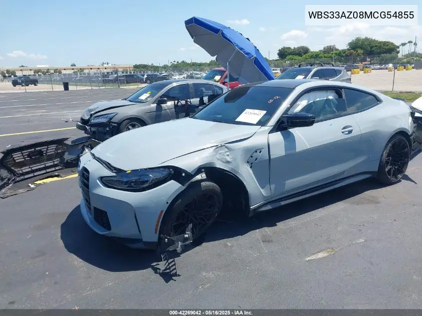 2021 BMW M4 Competition VIN: WBS33AZ08MCG54855 Lot: 42269042