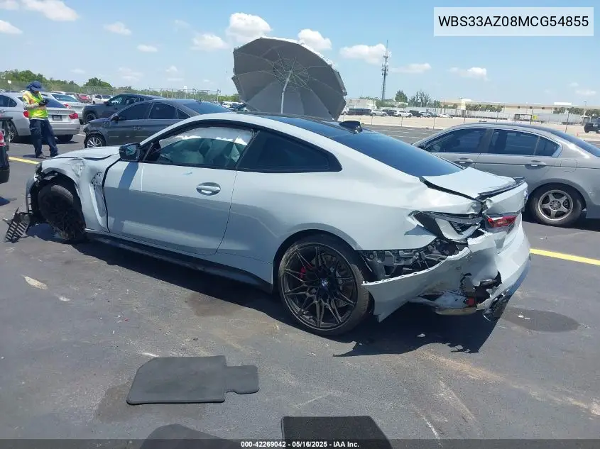 2021 BMW M4 Competition VIN: WBS33AZ08MCG54855 Lot: 42269042