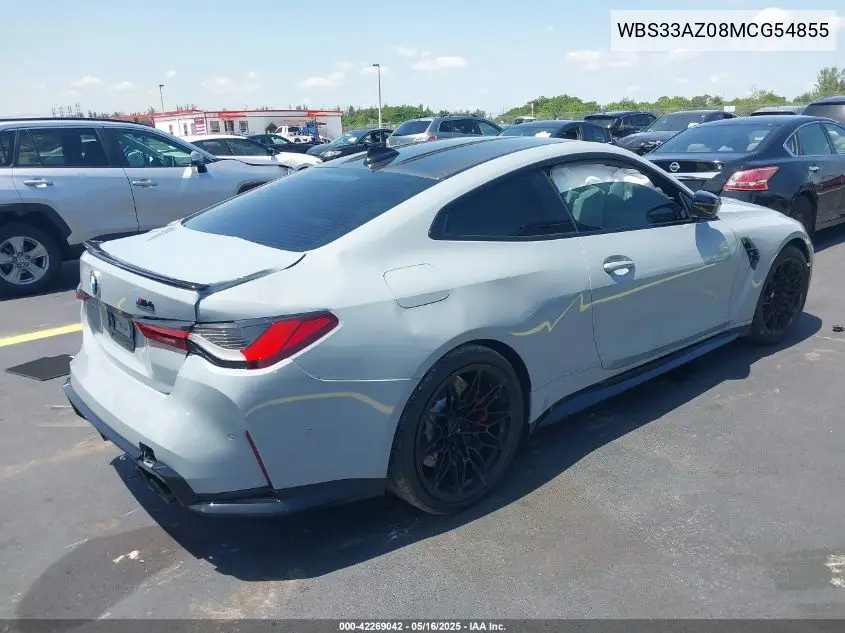 2021 BMW M4 Competition VIN: WBS33AZ08MCG54855 Lot: 42269042