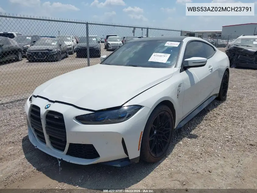 2021 BMW M4 VIN: WBS53AZ02MCH23791 Lot: 42318737