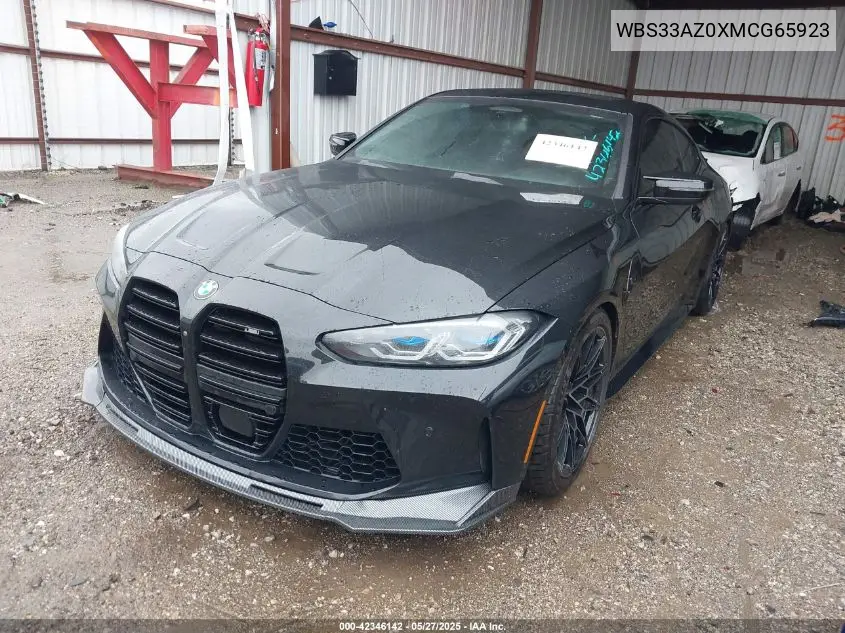 2021 BMW M4 Competition VIN: WBS33AZ0XMCG65923 Lot: 42346142