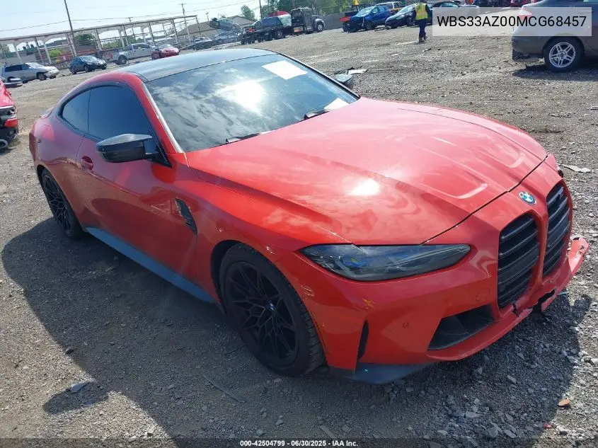 2021 BMW M4 Competition VIN: WBS33AZ00MCG68457 Lot: 42504799