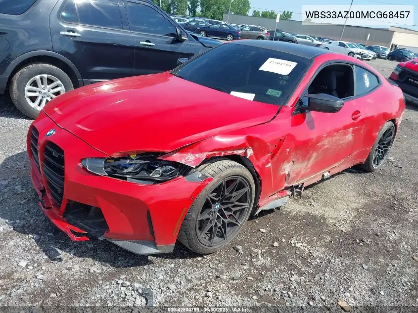 2021 BMW M4 Competition VIN: WBS33AZ00MCG68457 Lot: 42504799