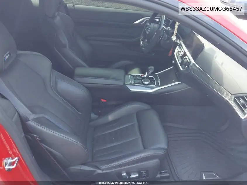 2021 BMW M4 Competition VIN: WBS33AZ00MCG68457 Lot: 42504799