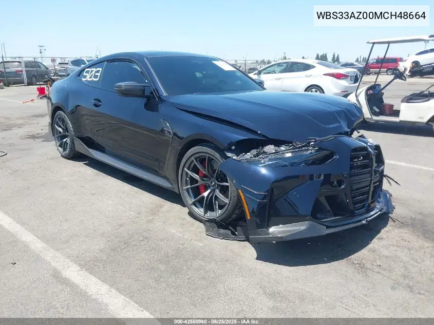 2021 BMW M4 Competition VIN: WBS33AZ00MCH48664 Lot: 42580960