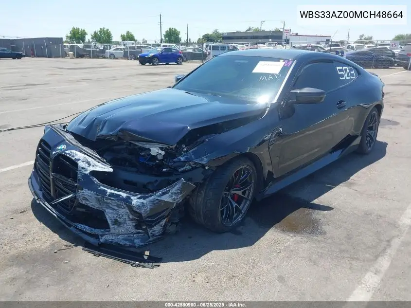 2021 BMW M4 Competition VIN: WBS33AZ00MCH48664 Lot: 42580960