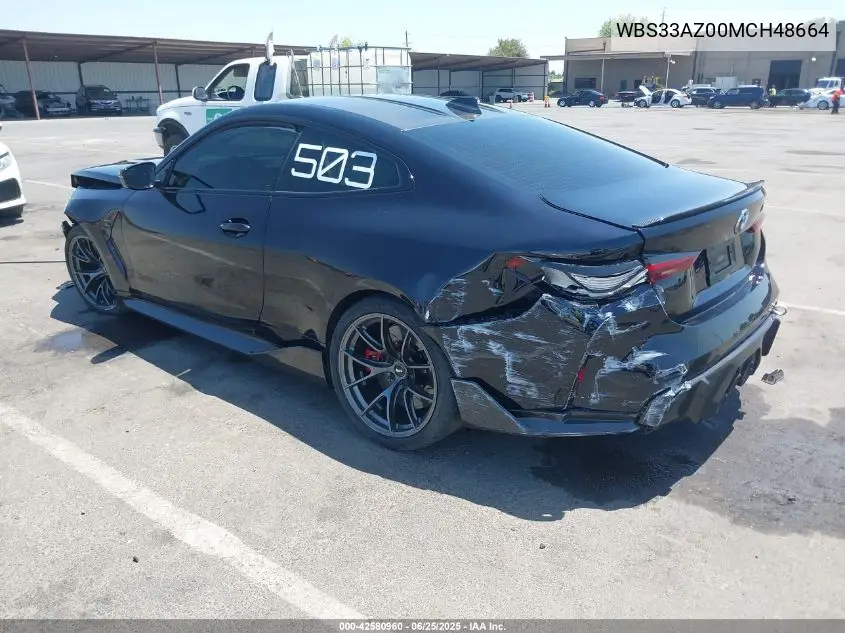 2021 BMW M4 Competition VIN: WBS33AZ00MCH48664 Lot: 42580960