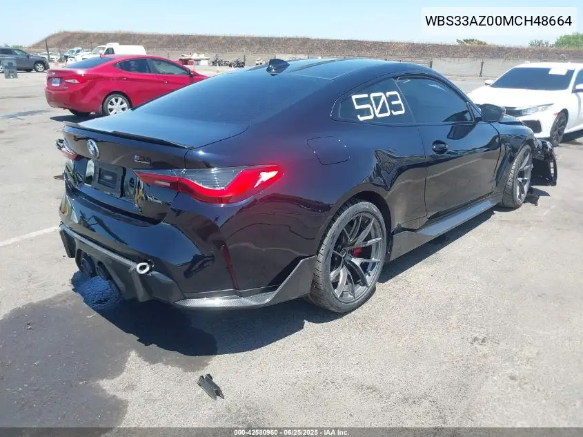 2021 BMW M4 Competition VIN: WBS33AZ00MCH48664 Lot: 42580960