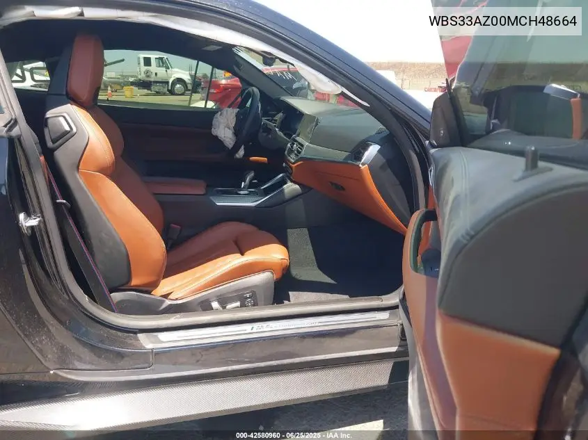 2021 BMW M4 Competition VIN: WBS33AZ00MCH48664 Lot: 42580960