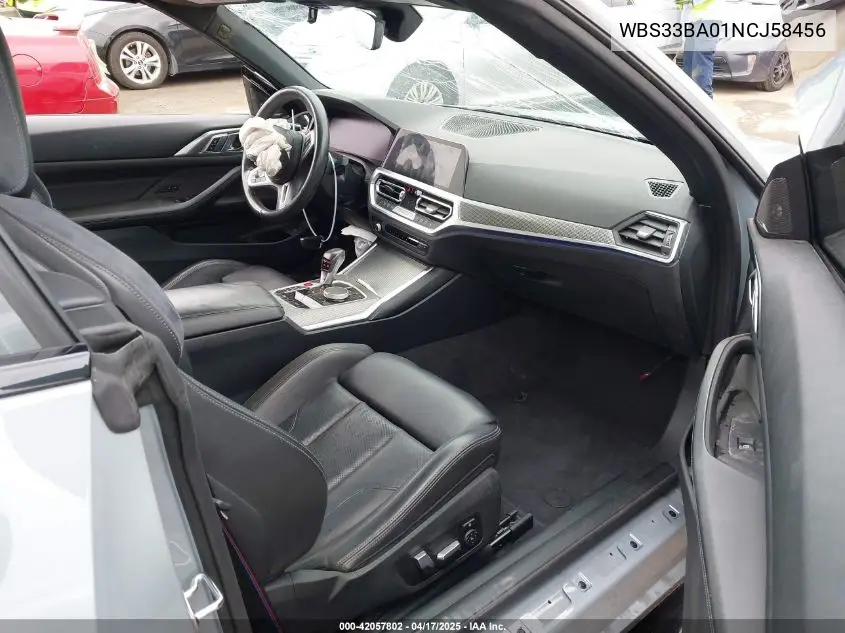 2022 BMW M4 Competition xDrive VIN: WBS33BA01NCJ58456 Lot: 42057802