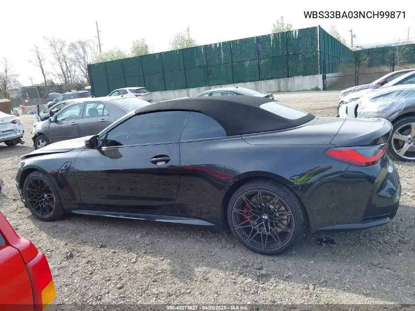 2022 BMW M4 Competition xDrive VIN: WBS33BA03NCH99871 Lot: 42073627
