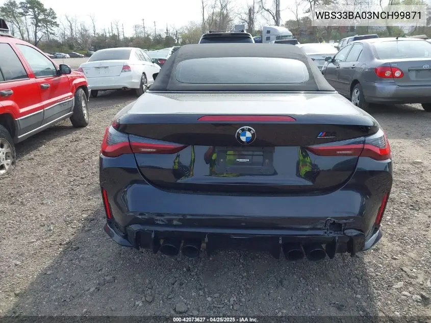 2022 BMW M4 Competition xDrive VIN: WBS33BA03NCH99871 Lot: 42073627