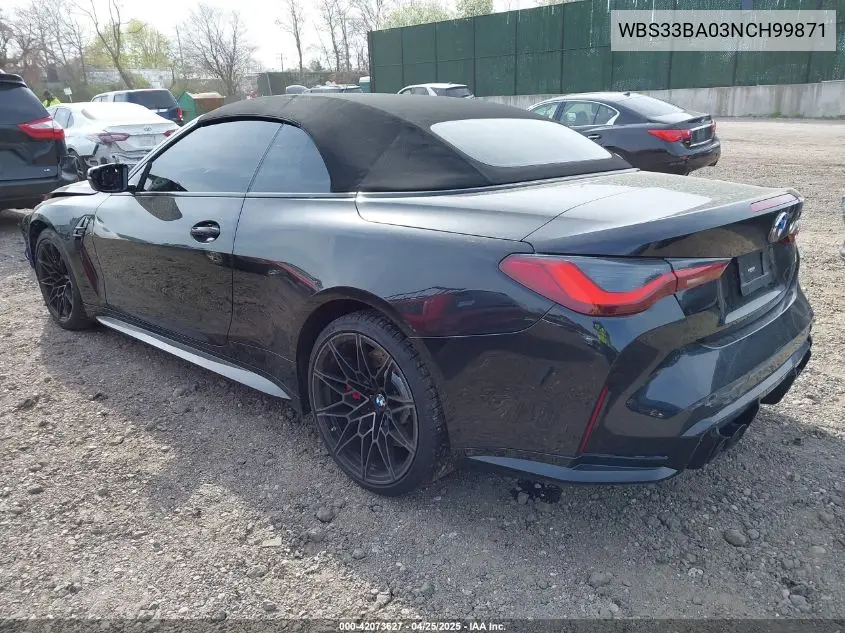 2022 BMW M4 Competition xDrive VIN: WBS33BA03NCH99871 Lot: 42073627