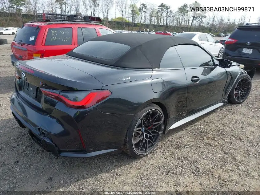 2022 BMW M4 Competition xDrive VIN: WBS33BA03NCH99871 Lot: 42073627