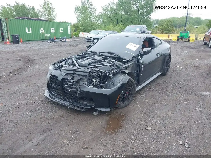 2022 BMW M4 Competition xDrive VIN: WBS43AZ04NCJ24059 Lot: 42182813