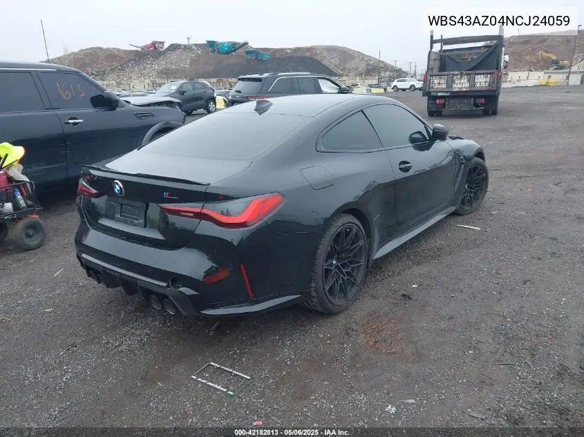 2022 BMW M4 Competition xDrive VIN: WBS43AZ04NCJ24059 Lot: 42182813