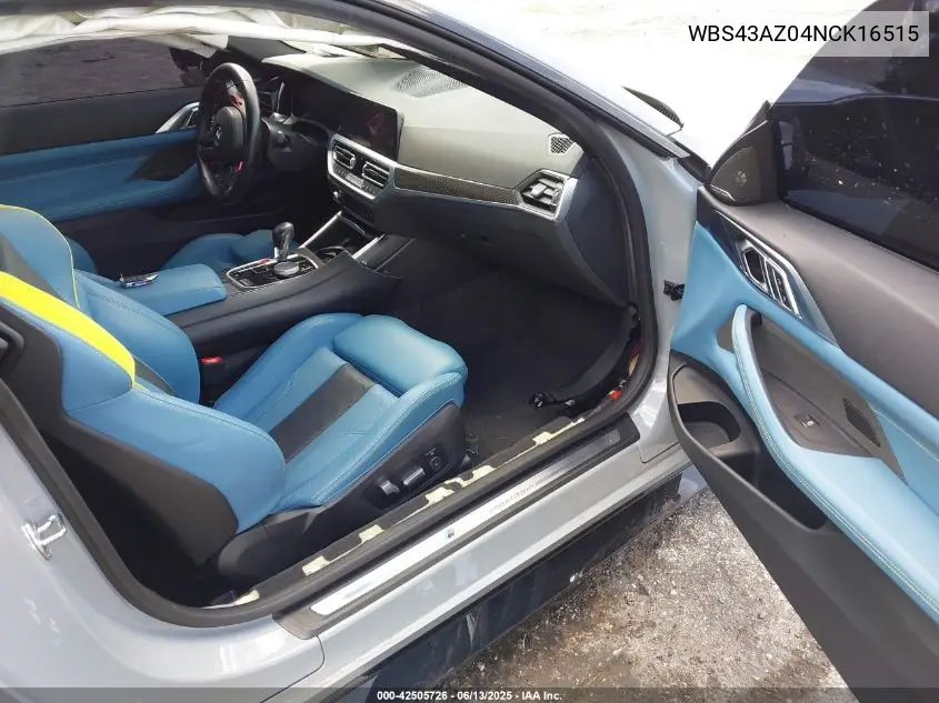 2022 BMW M4 Competition xDrive VIN: WBS43AZ04NCK16515 Lot: 42505726