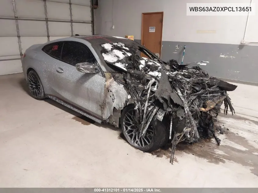 2023 BMW M4 Csl VIN: WBS63AZ0XPCL13651 Lot: 41312101