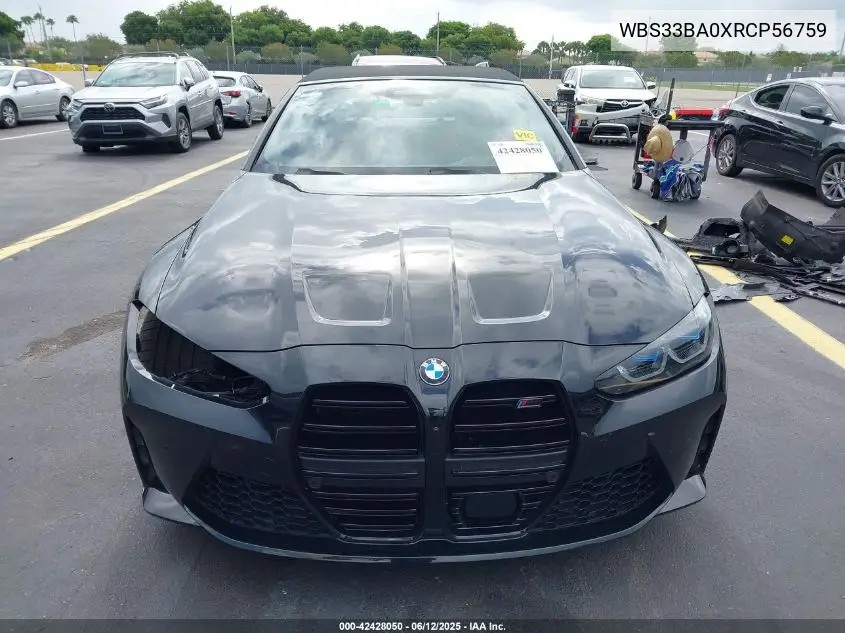 2024 BMW M4 Competition xDrive VIN: WBS33BA0XRCP56759 Lot: 42428050