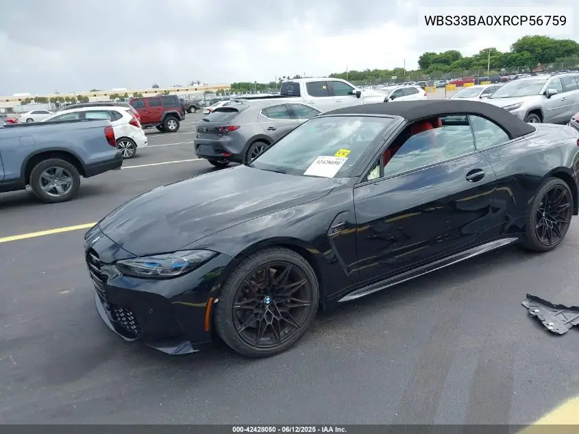 2024 BMW M4 Competition xDrive VIN: WBS33BA0XRCP56759 Lot: 42428050