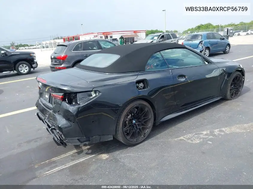 2024 BMW M4 Competition xDrive VIN: WBS33BA0XRCP56759 Lot: 42428050