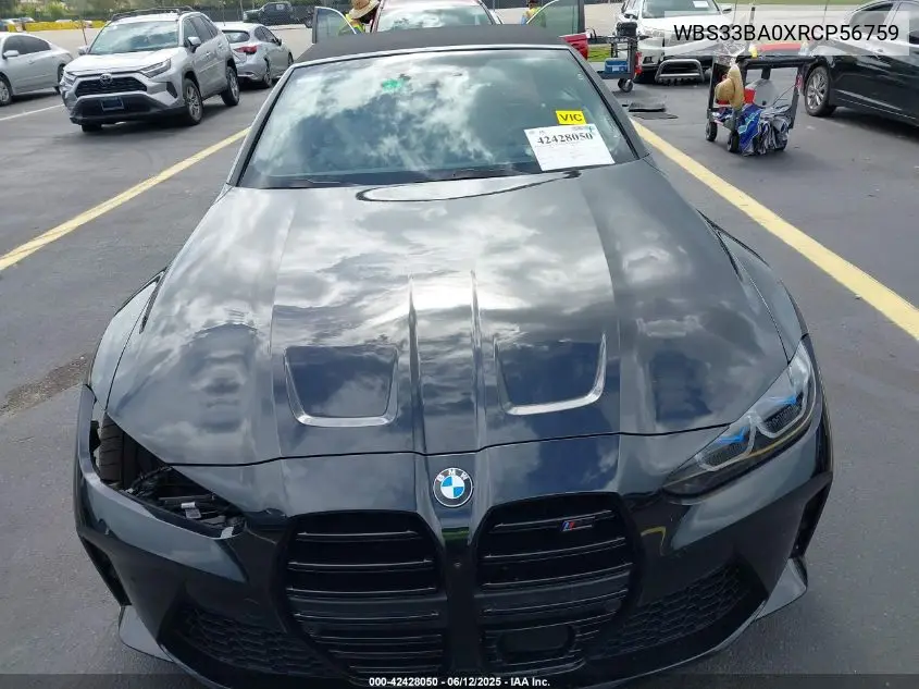 2024 BMW M4 Competition xDrive VIN: WBS33BA0XRCP56759 Lot: 42428050