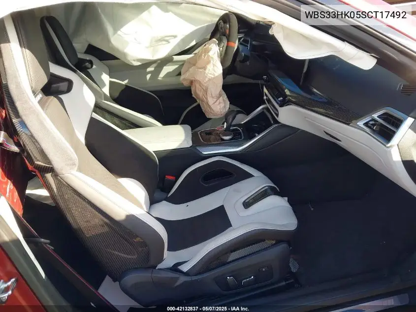 2025 BMW M4 Competition xDrive VIN: WBS33HK05SCT17492 Lot: 42132837