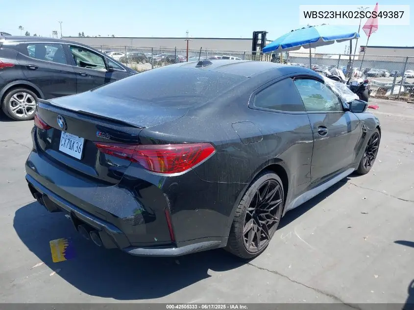 2025 BMW M4 Competition VIN: WBS23HK02SCS49387 Lot: 42505333