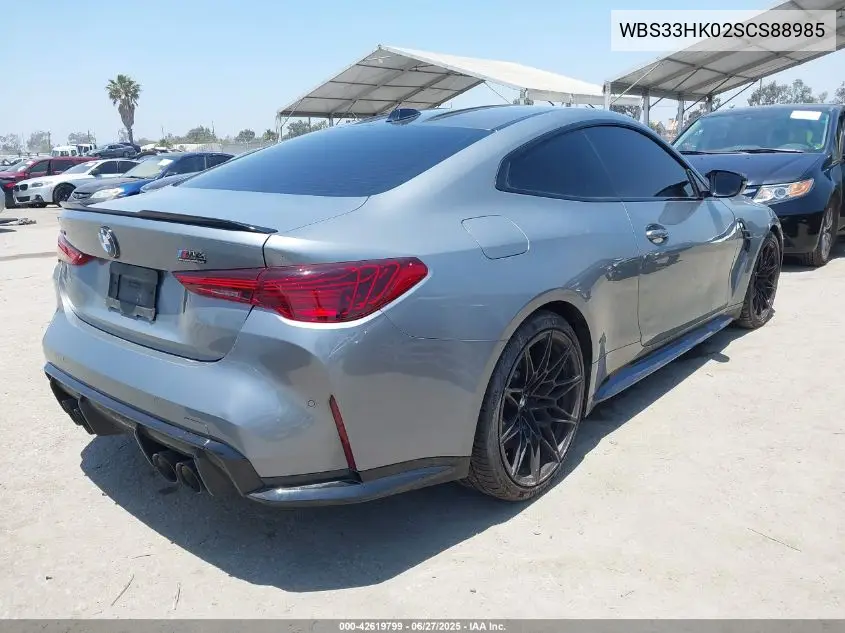 2025 BMW M4 Competition xDrive VIN: WBS33HK02SCS88985 Lot: 42619799