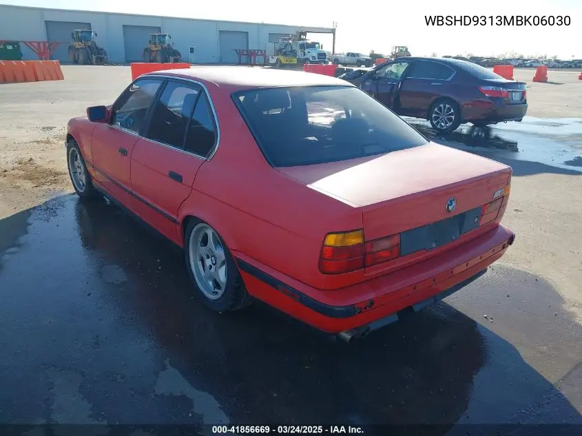 1991 BMW M5 VIN: WBSHD9313MBK06030 Lot: 41856669