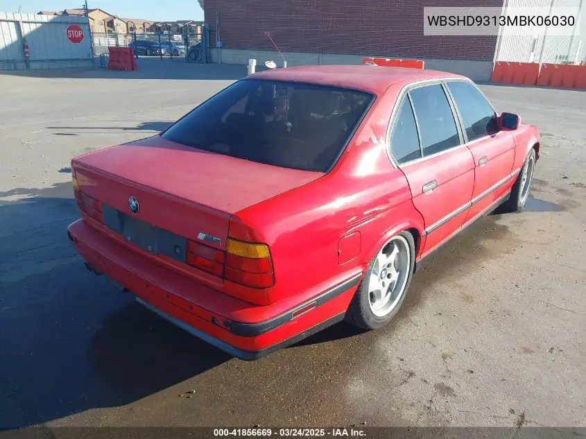 1991 BMW M5 VIN: WBSHD9313MBK06030 Lot: 41856669
