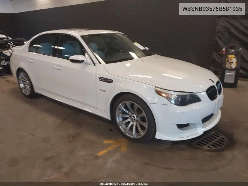 2006 BMW M5 VIN: WBSNB93576B581935 Lot: 42286173