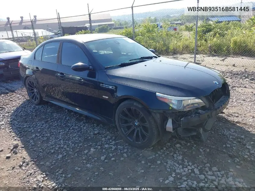 2006 BMW M5 VIN: WBSNB93516B581445 Lot: 42568088