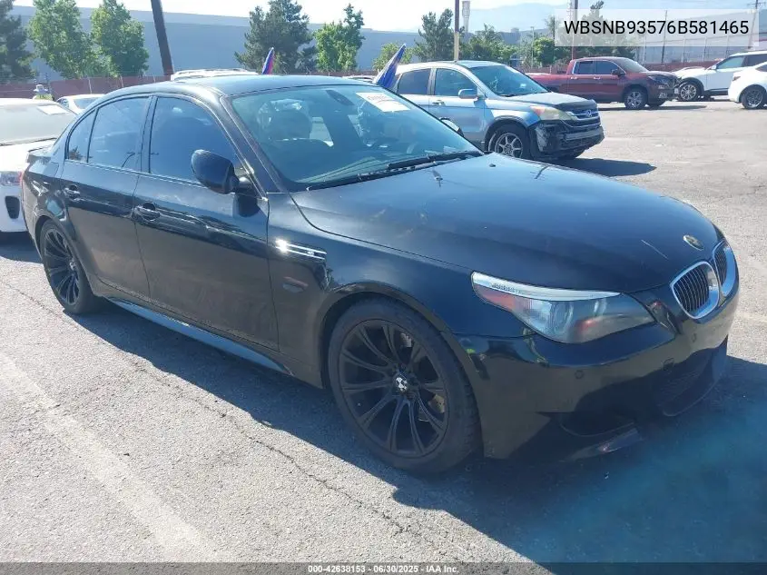 2006 BMW M5 VIN: WBSNB93576B581465 Lot: 42638153