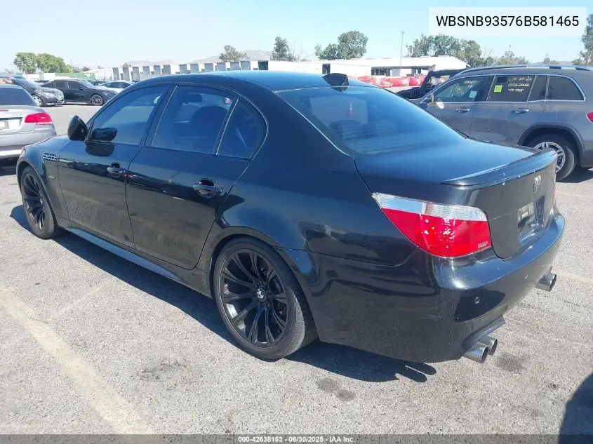 2006 BMW M5 VIN: WBSNB93576B581465 Lot: 42638153