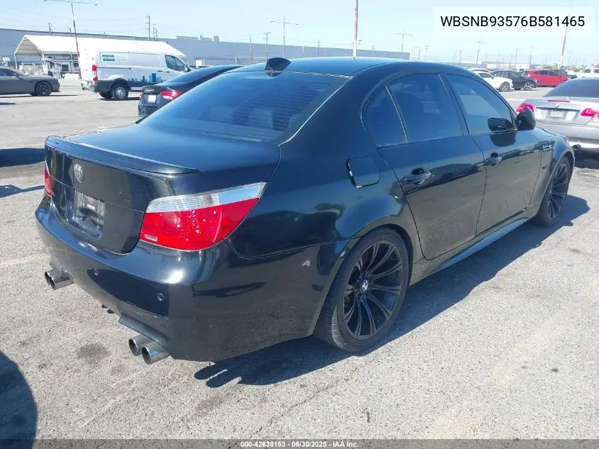 2006 BMW M5 VIN: WBSNB93576B581465 Lot: 42638153