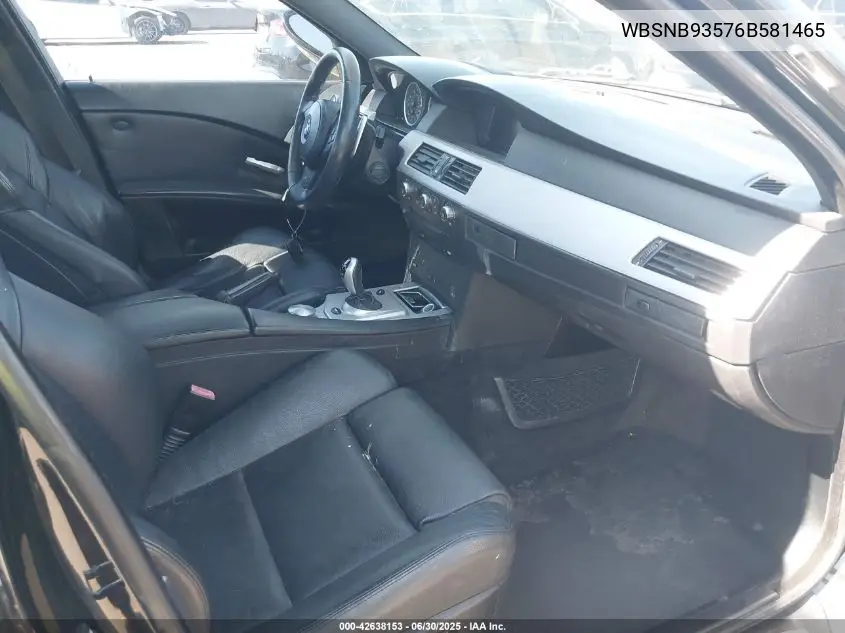 2006 BMW M5 VIN: WBSNB93576B581465 Lot: 42638153