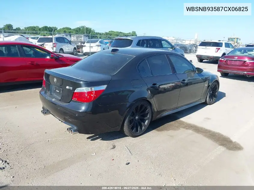2007 BMW M5 VIN: WBSNB93587CX06825 Lot: 42616016