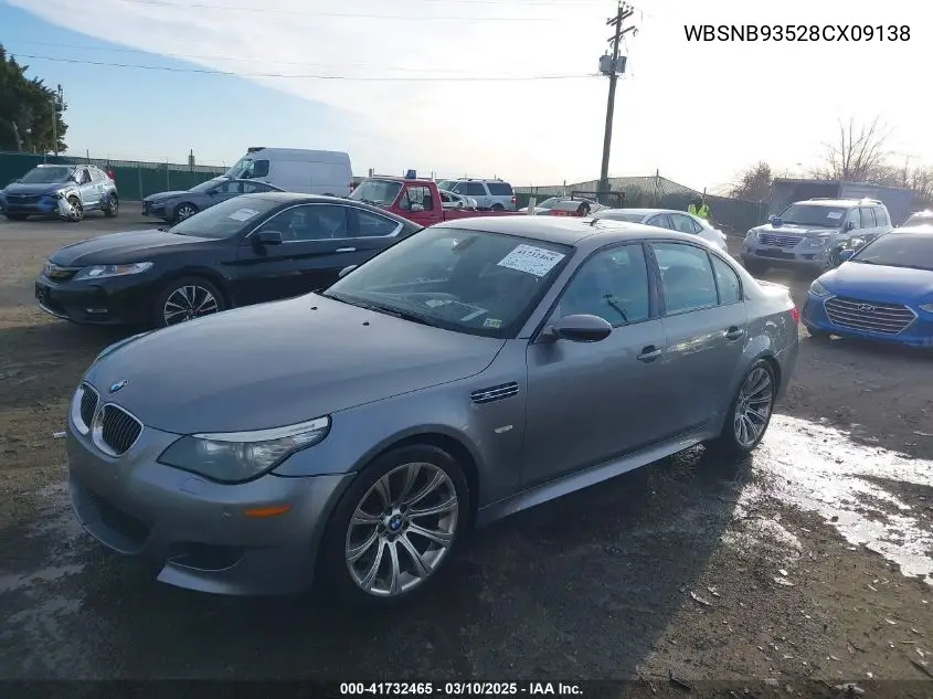 2008 BMW M5 VIN: WBSNB93528CX09138 Lot: 41732465