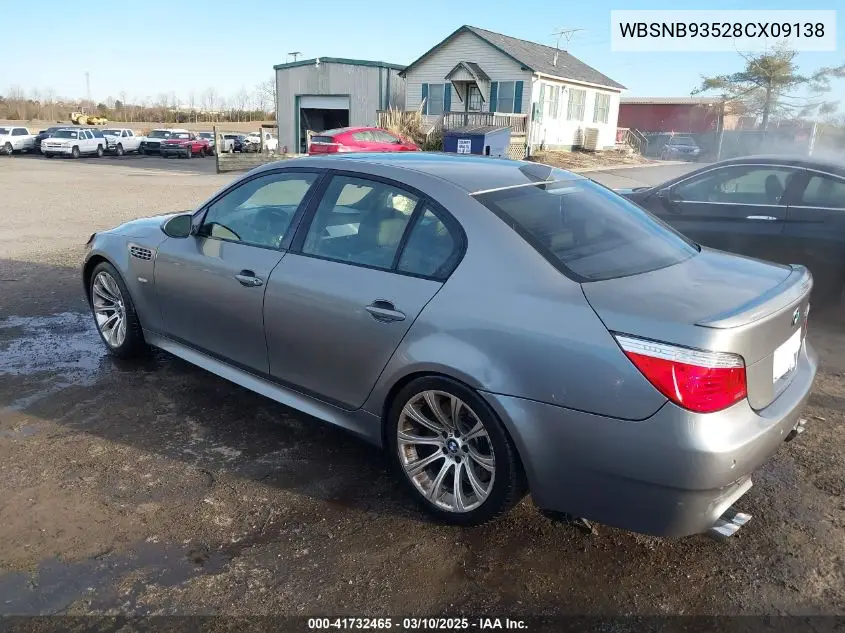 2008 BMW M5 VIN: WBSNB93528CX09138 Lot: 41732465