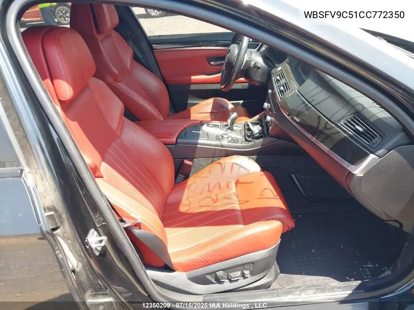 2012 BMW M5 VIN: WBSFV9C51CC772350 Lot: 12350209