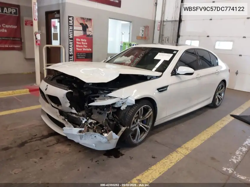 2013 BMW M5 VIN: WBSFV9C57DC774122 Lot: 42393252