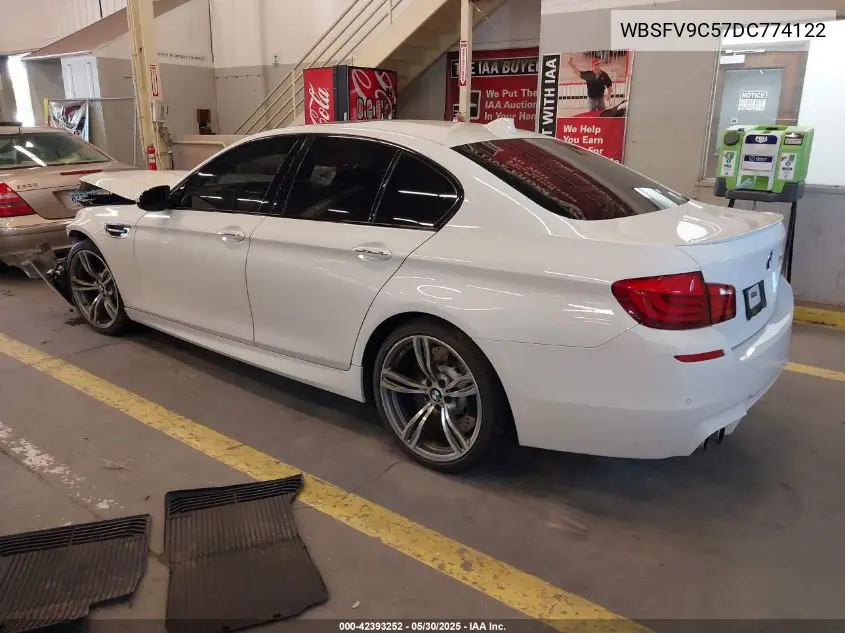 2013 BMW M5 VIN: WBSFV9C57DC774122 Lot: 42393252
