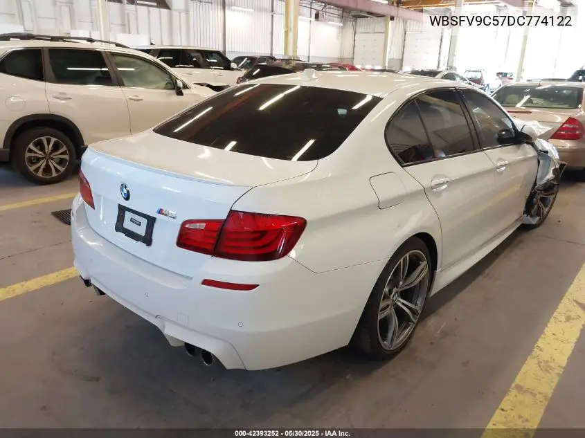 2013 BMW M5 VIN: WBSFV9C57DC774122 Lot: 42393252