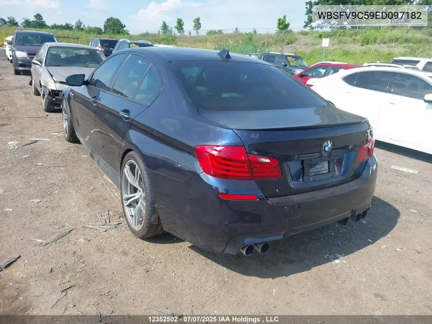 2014 BMW M5 VIN: WBSFV9C59ED097182 Lot: 12352502
