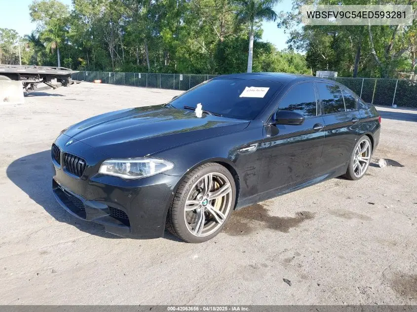 2014 BMW M5 VIN: WBSFV9C54ED593281 Lot: 42063656