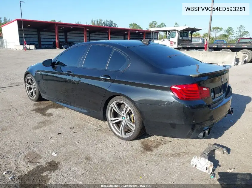 2014 BMW M5 VIN: WBSFV9C54ED593281 Lot: 42063656